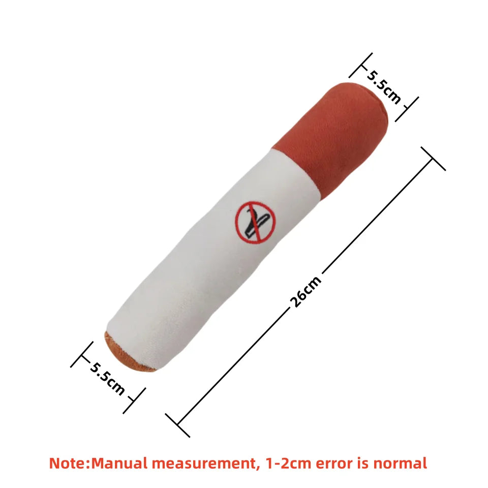 Jouet à Mâcher Interactif pour Chien – Peluche Résistante Couinement Type Cigare pour Chiots et Petits Chiens